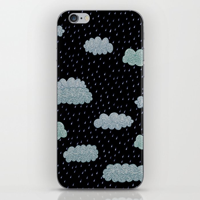 Storm Clouds Blue and Black iPhone Skin