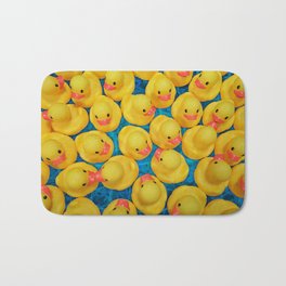 Rubber Duck Meet and Greet Bath Mat | Yellow, Flock, Togetherness, Photo, Bathtoy, Color, Rubberduck, Meeting, Digital, Stilllife 