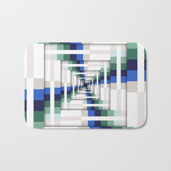 Layers of Colorful Stripes Bath Mat