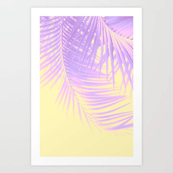 Palm Leaves Summer Vibes #2 #tropical #decor #art #society6 Art Print