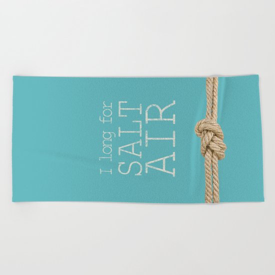 Beach Series Aqua - Beach Saying on turquoise background 2 on #Society6 Beach Towel
