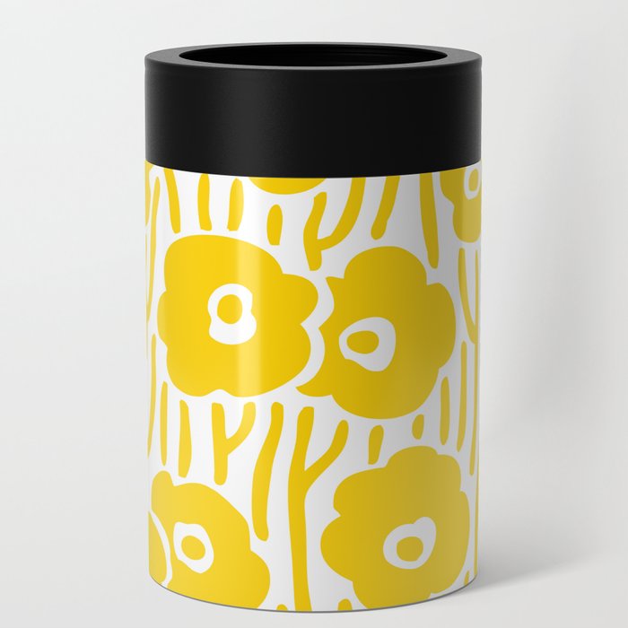 Wild Flowers Yellow Can Cooler