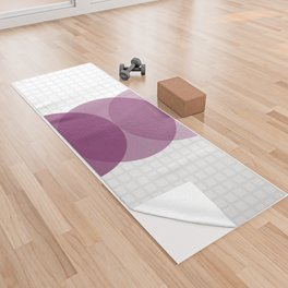 Grid retro color shapes 18 Yoga Towel