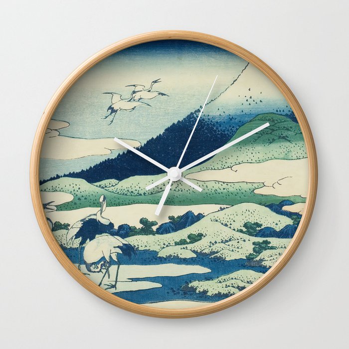 Japanese Woodblock art: Umezawa Marsh in Sagami Province Wall Clock