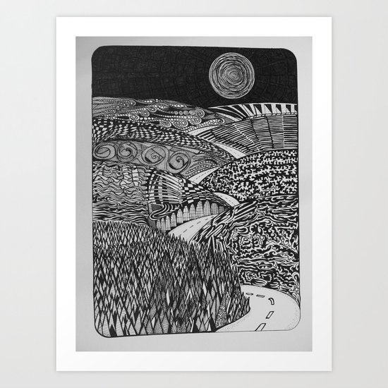 Black Mountain Pass Art Print