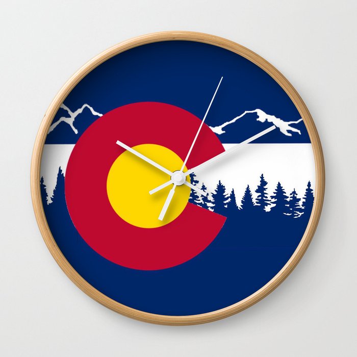 Colorado flag Wall Clock