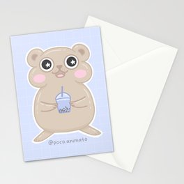 Boba Hamster Stationery Cards