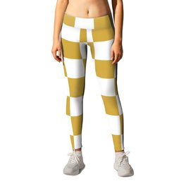 Checkered Pattern Gold and White   Leggings | Luxury, Minimal, Gold, Box, Checkered, Graphicdesign, Beige, Boxes, Checkers, Trendy 
