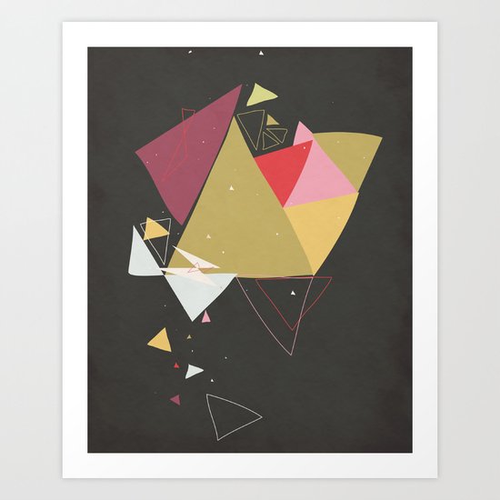 Exploding Triangles//Four Art Print