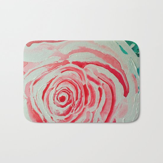 Where the Pink Roses Grow, Summer is Ending and Romantic Fall Nights are Here Bath Mat