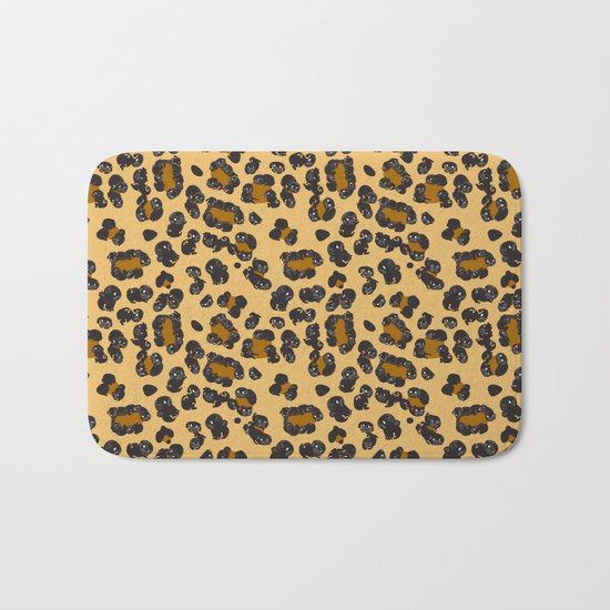 Leopard Pugs Bath Mat