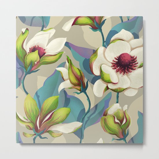 magnolia bloom - vivid version Metal Print