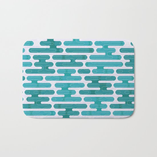 Modern japanese pattern. Bath Mat