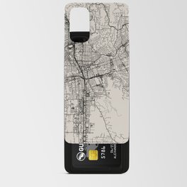 Santa Rosa USA - City Map - Black and White Aesthetic Android Card Case