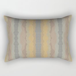 Neutral Wavelength Stripes Rectangular Pillow