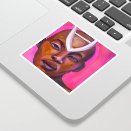 Pink Warrior Woman Sticker