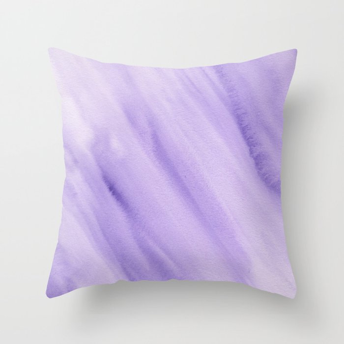 Purple Watercolor Throw Pillow