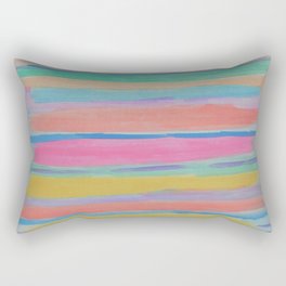 Rainbow Row Abstract Rectangular Pillow