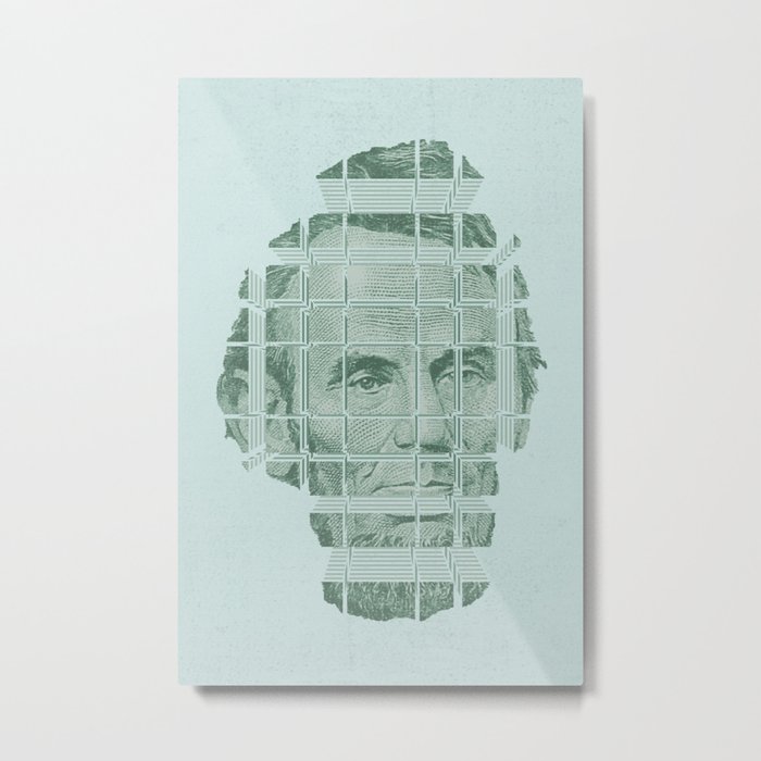 The Various Parts of Mr. Lincoln Exploding Towards the Viewer Metal Print