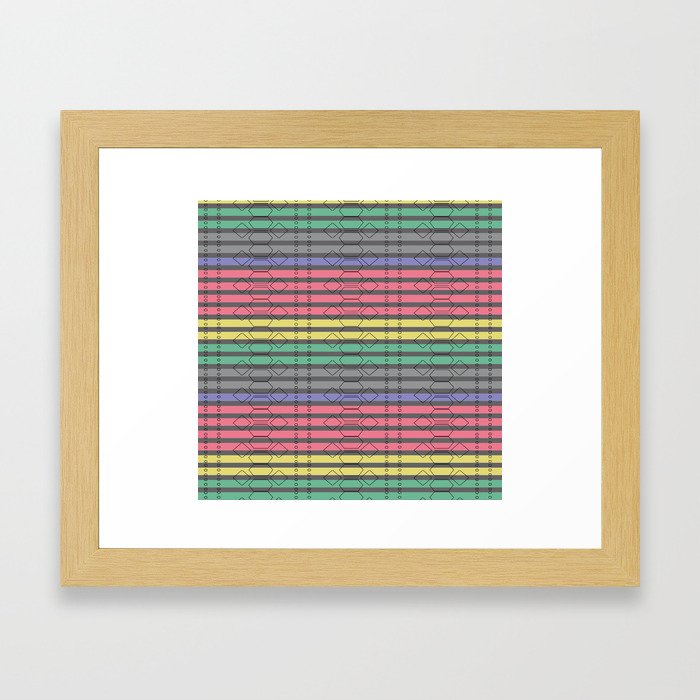 Rainbow knit Framed Art Print