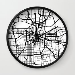 KANSAS CITY MISSOURI BLACK CITY STREET MAP ART Wall Clock