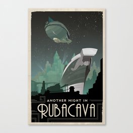 Grim Fandango Vintage Travel Poster - Rubacava Canvas Print