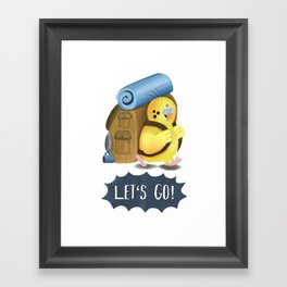 Let's Go! Cute Motivational Quote for Hiking Lovers Framed Art Print