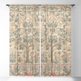 William Morris Tree Of Life Sheer Curtain