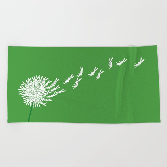 Escape from the dandeLION Beach Towel