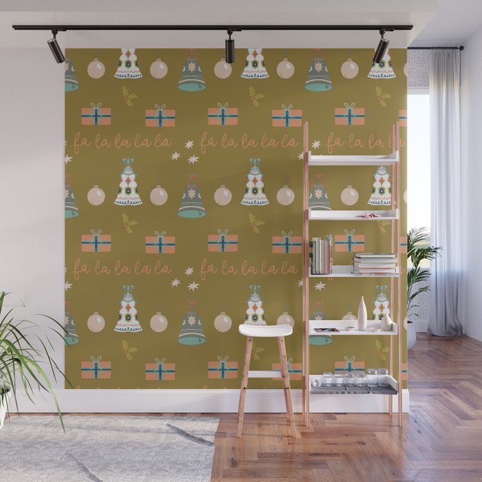 Ornate Bells in Olive Wall Mural