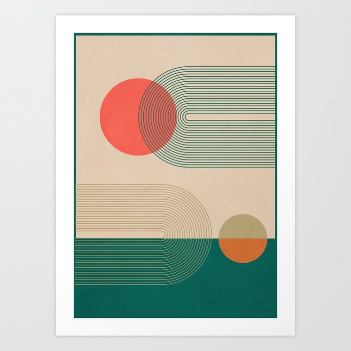 geometric abstract 153 Art Print