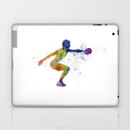 Fitness in watercolor Laptop Skin