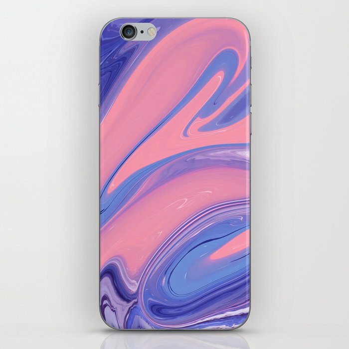 Pink and Blue Mix design iPhone Skin