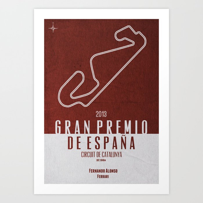 2013 Spanish Grand Prix Art Print