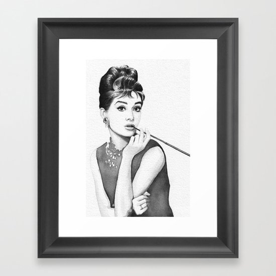 Audrey Hepburn Breakfast at Tiffanys Framed Art Print