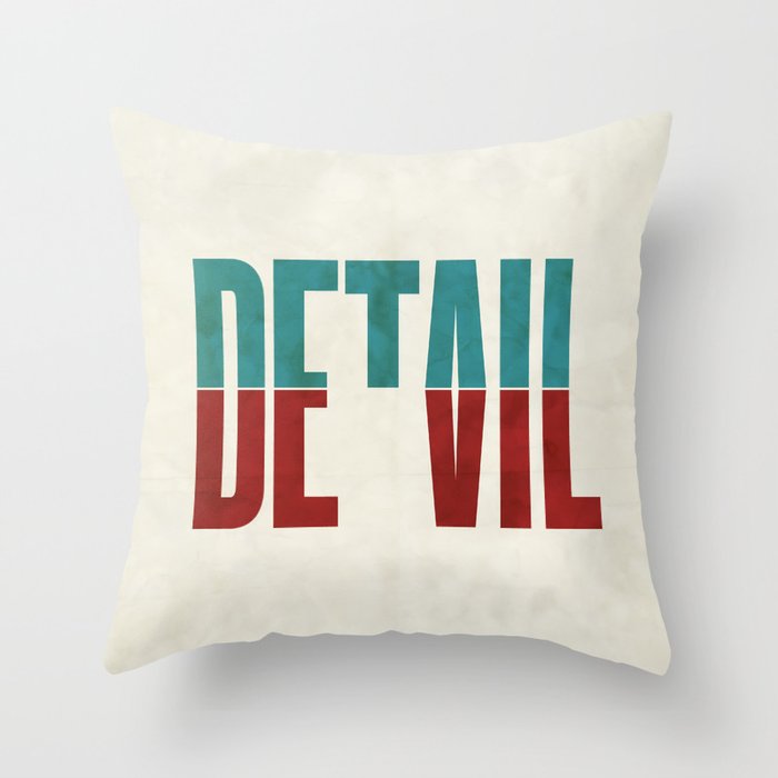 Devil in the detail. Throw Pillow