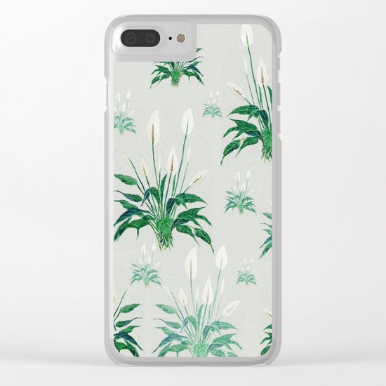 peace lily painting Clear iPhone Case