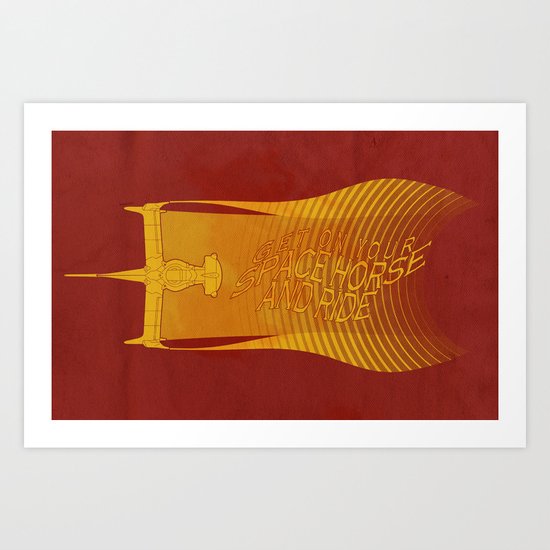 Space Horse (Spikes Horse)Bebop)Cowboy)Swordfish) Art Print
