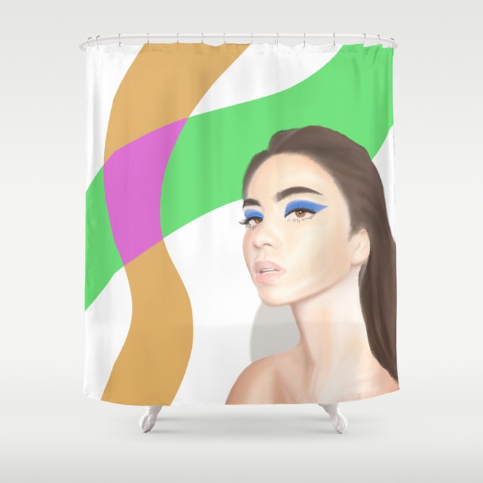Waveform Shower Curtain