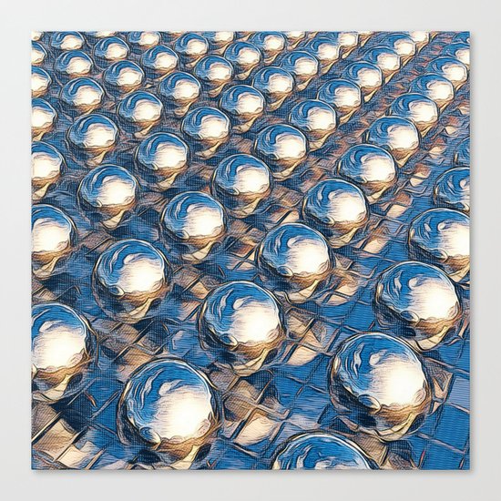 Abstract Spheres In A Row Canvas Print
