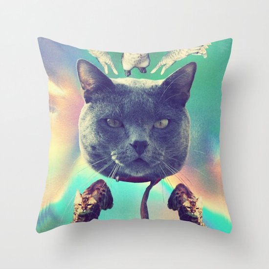 galactic Cats Saga 3 Throw Pillow