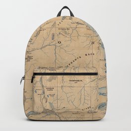 Vintage Map of Yellowstone National Park (1889) Backpack