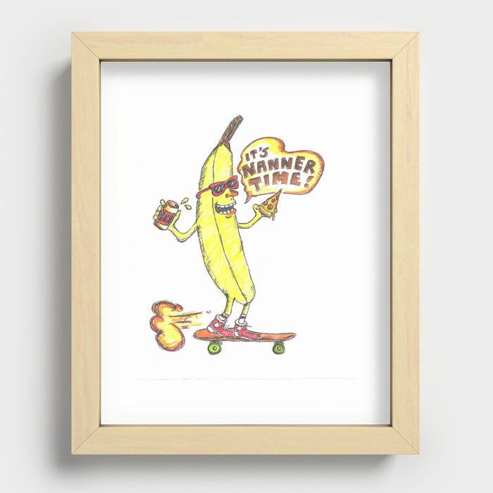 It's Nanner Time! Recessed Framed Print