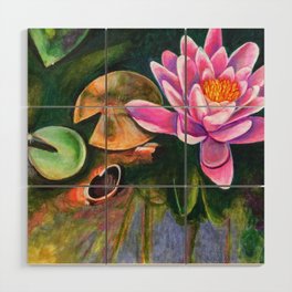 Water Lily Wood Wall Art