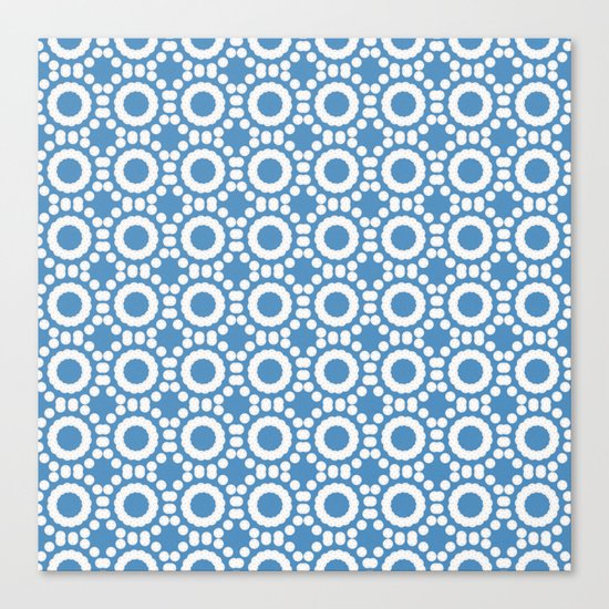 Round and Round Blue Canvas Print