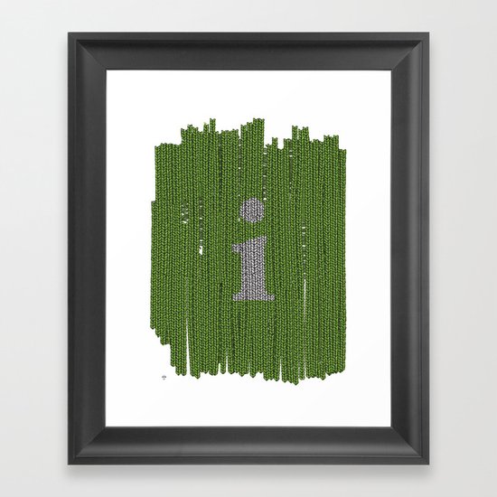 Winter clothes II. Letter i. Framed Art Print