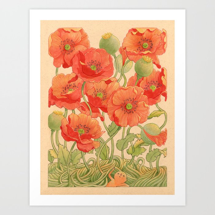 Society6 ケース FLORAL FANTASY Bold Abstract Flowers Acrylic Flowers Art Prints, Framed & Recessed | Society6