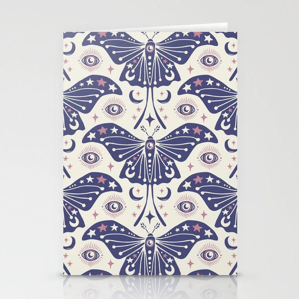 Mystical Lunar Moth Ivory Stationery Cards
