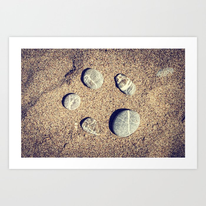 Beach Stones Art Print