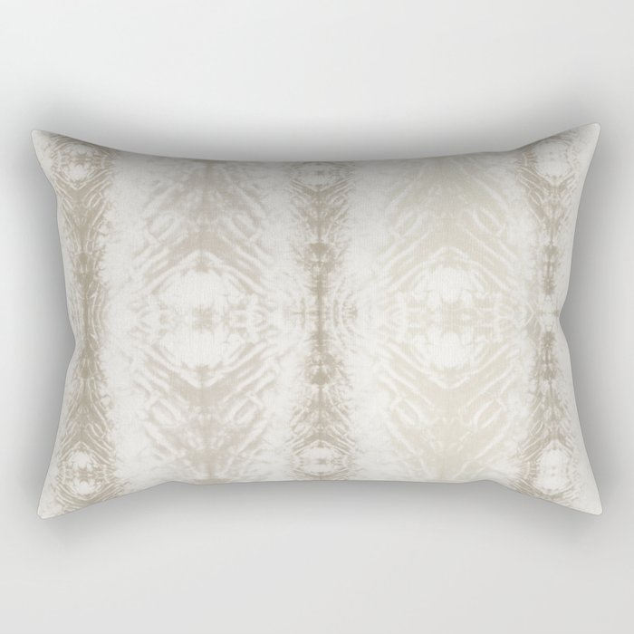 Shibori organic striped - neutral browns Rectangular Pillow